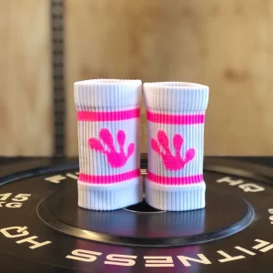 Muñequeras Para El Sudor Y Protección Frog - Blanco/Rosado